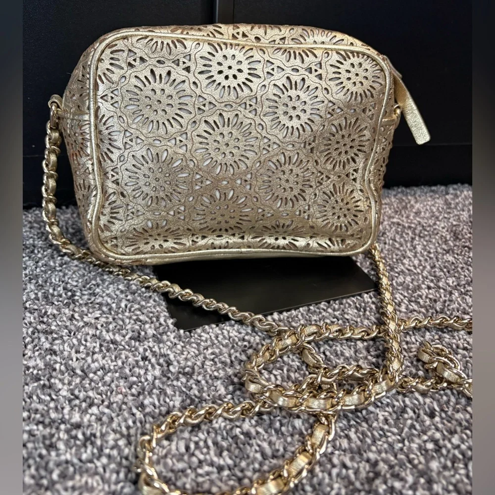 kate spade Gold Laser-Cut Crossbody Bag - Picture 6 of 12